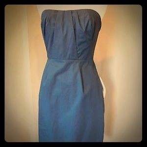 J. Crew strapless dress in navy